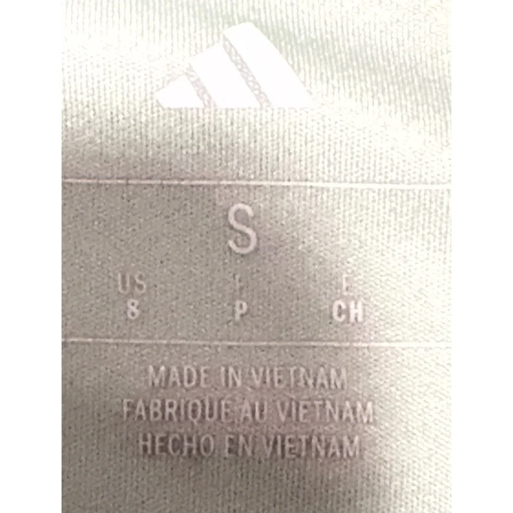 Adidas Kids Sage Green 3-Stripe Performance Athletic T-Shirt Size S 8 HCM050